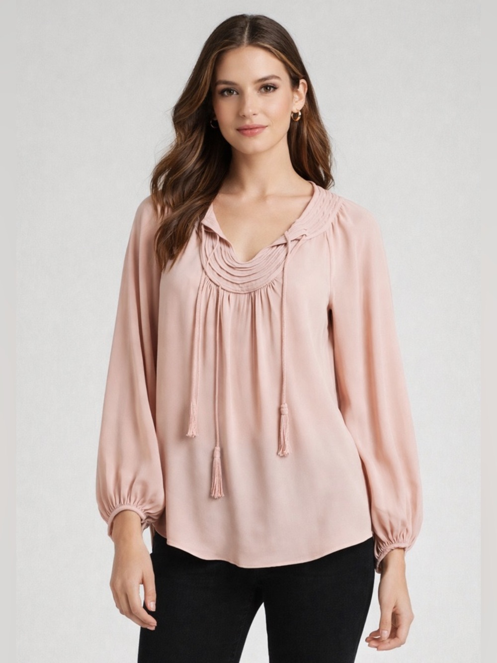 Diane Von Furstenberg “Acquilina” Pink Scoop Neck Blouse - Sz 2 (XS, S or M)